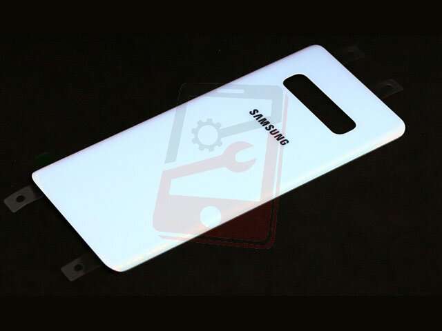 Capac baterie Samsung SM-G975F Galaxy S10+ alb DIN STICLA
