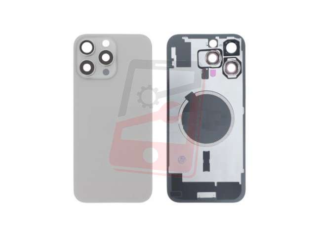 capac sticla spate iphone 16 pro max natural titanium a3296 a3084 a3295 a3297