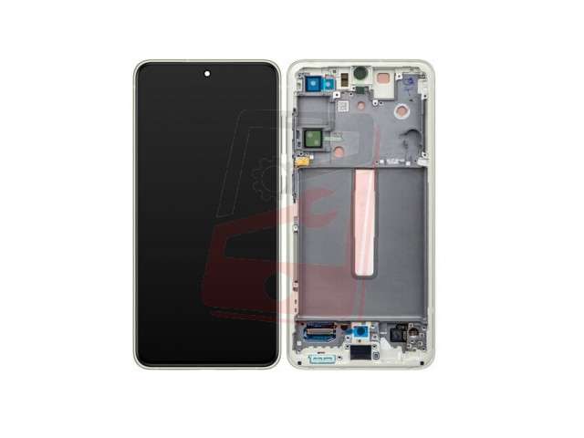 Display cu touchscreen si rama Samsung Galaxy S21 FE, SM-G990B, Olive, OEM, GH82-26414C