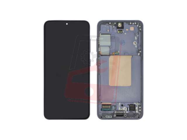 display cu touchscreen si rama samsung galaxy s24 sm-s921 cobalt violet oem swap