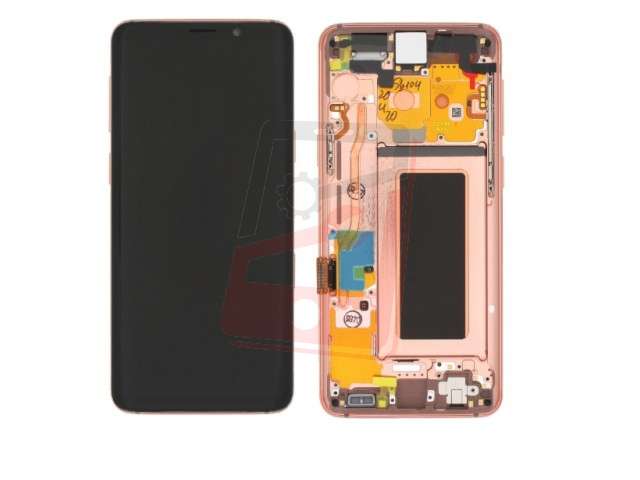 Display cu touchscreen si rama Samsung Galaxy S9, SM-G960F, Sunrise Gold,GH97-21696E, Service Pack