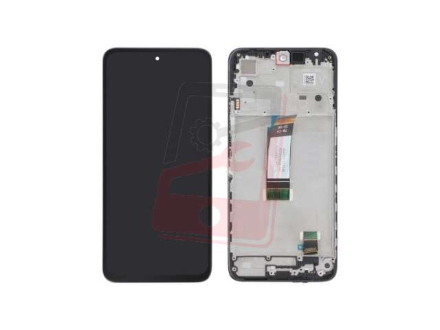 Display cu touchscreen si rama Xiaomi Redmi 12, Redmi 12 5G, Black, OEM, Service Pack