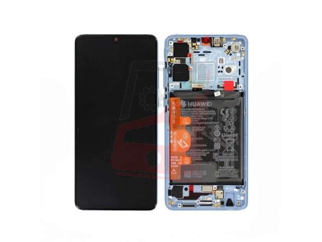 display cu touchscreen si rama huawei p30 oem 02354hmf 02354kub pearl white service pack