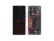 display cu touchscreen si rama huawei p30 oem 02354hlt black service pack