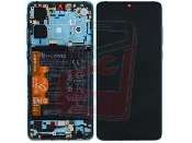 display cu touchscreen rama si acumulator huawei p30 aurora blue 02354hrh service pack