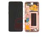 display cu touchscreen si rama samsung galaxy s9 sm-g960f sunrise goldgh97-21696e service pack